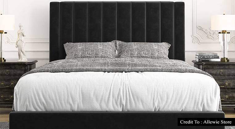 black bed frame