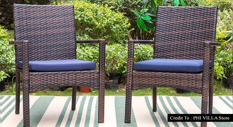 rattan dining chairs with arms