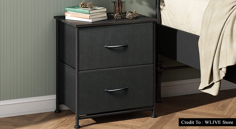 small black nightstand