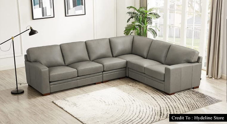 top grain leather sectional